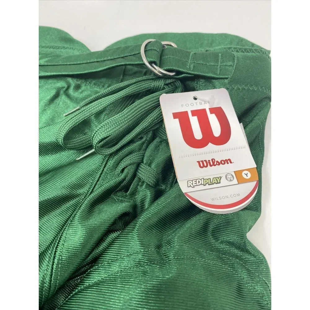 NWT Wilson Youth M Med Medium (26-28) Redi-Play Football Pants w/‎ Green